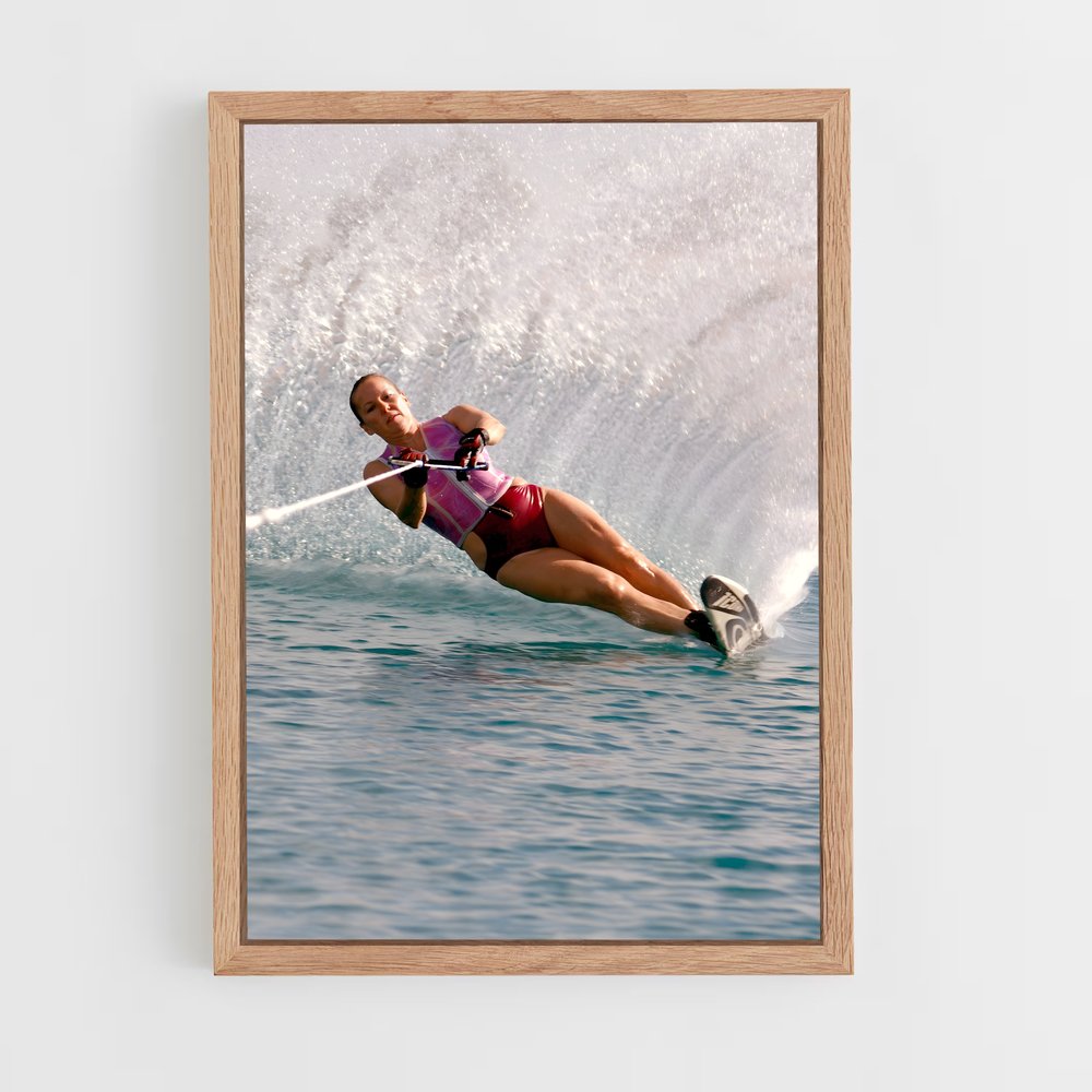 Poster Glisse Océanique – affiche Ski nautique (vue 4)